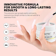 Aokitec 60g Pink Builder Nail Gel, Nail Extension Repair Strengthener 7-in-1 Hard Gel