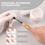 Aokitec 60g Clear Builder Nail Gel, Nail Extension Repair Strengthener 7-in-1 Hard Gel