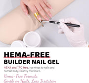 Aokitec 60g Clear Builder Nail Gel, Nail Extension Repair Strengthener 7-in-1 Hard Gel