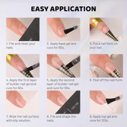 Aokitec 60g Clear Builder Nail Gel, Nail Extension Repair Strengthener 7-in-1 Hard Gel