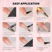 Aokitec 60g Nude Builder Nail Gel, Nail Extension Repair Strengthener 7-in-1 Hard Gel