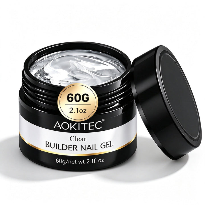 Aokitec 60g Clear 7-in-1 Builder Nail Gel, Hard Gel for Nail Extension Repair & Strengthening