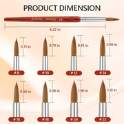 REDDISH BROWN WOODEN KOLINSKY BRUSH
