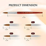 REDDISH BROWN WOODEN KOLINSKY BRUSH