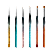 Reflective Gradient Nail Art Brush Set, Nail Drawing Liner Painting Brushes for Gel Polish Manicure
