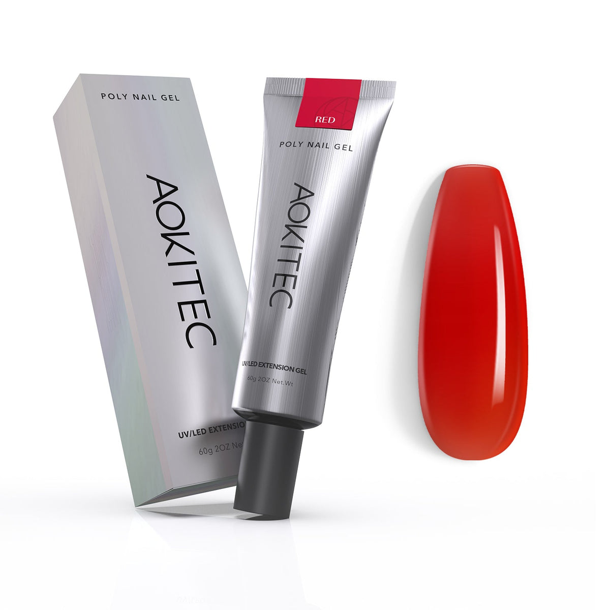 Red Poly Nail Gel 60g/2OZ Builder Gel for Nail Extension & Strengthen