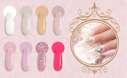 Aokitec Rose Pink Series Dip Powder Nail Kit with Dip Liquid & Basic Manicure Tools 14pcs
