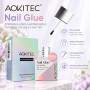 Aokitec Nail Glue | Strong Adhesive for Press-On Nails & Nail Tips