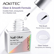 Aokitec Nail Glue | Strong Adhesive for Press-On Nails & Nail Tips