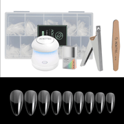 ALMOND NAIL TIP KIT WITH MANICURE TOOLS