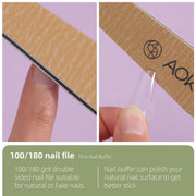 ALMOND NAIL TIP KIT WITH MANICURE TOOLS