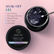 Aokitec Nail Rhinestone Glue Gel | Super Strong Adhesive UV Nail Art Glue B