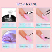 Aokitec Nail Rhinestone Glue Gel | Super Strong Adhesive UV Nail Art Glue B