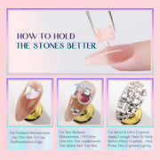 Aokitec Nail Rhinestone Glue Gel | Super Strong Adhesive UV Nail Art Glue B