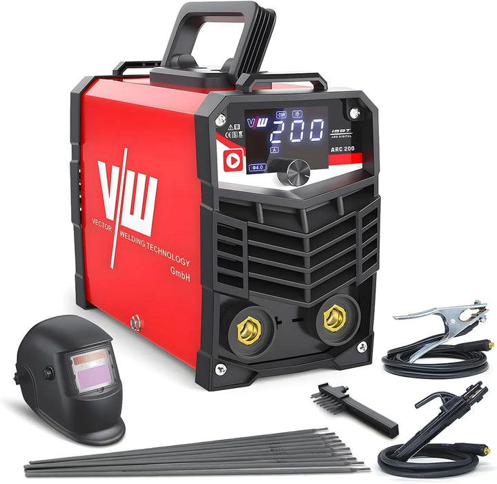 VECTOR WELDING Máquina de Soldar Inverter de Electrodos 200A, Soldadora MMA