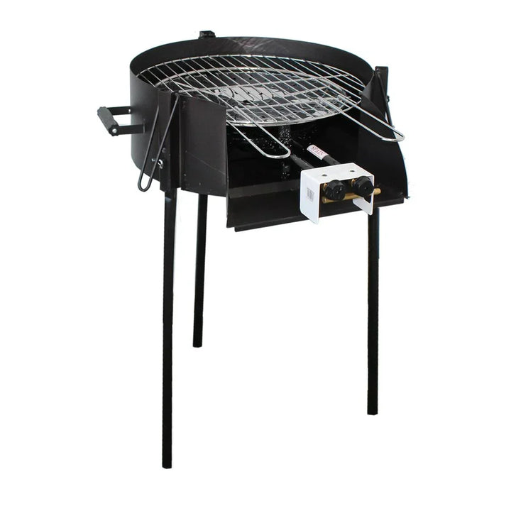 Barbacoa Algo Más de Gas de Triple Uso 50 cm con 2 Fuegos