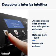 De'Longhi Eletta Evo - Cafetera Superautomática 6 Bebidas Negro