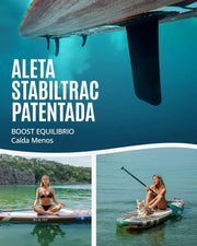 ZLX Tabla de Surf de Remo con Asiento de 320 cm, Inflable, para Adultos, Apta para Principiantes, Amplia y Estable, Antideslizante