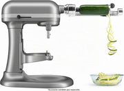 KitchenAid Batidora Amasadora Bowl-Lift 5.2L Heavy Duty, Cuerpo y Engranajes Metálicos, 11 Velocidades, Flex Edge, 67 Puntos de Contacto, Contour Silver