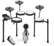 Alesis Nitro Max Kit Batería Electrónica con Parches Silenciosos de Malla, Caja de Doble Zona de 10", Bluetooth, 440+ Sonidos Auténticos, Lecciones Drumeo, USB MIDI, Pedal de Bombo