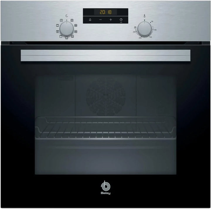 Balay Horno Multifunción, 60 cm de ancho, Control Comfort, Precalentamiento Rápido, 7 funciones, Negro/Acero inoxidable, 3HB2030X0