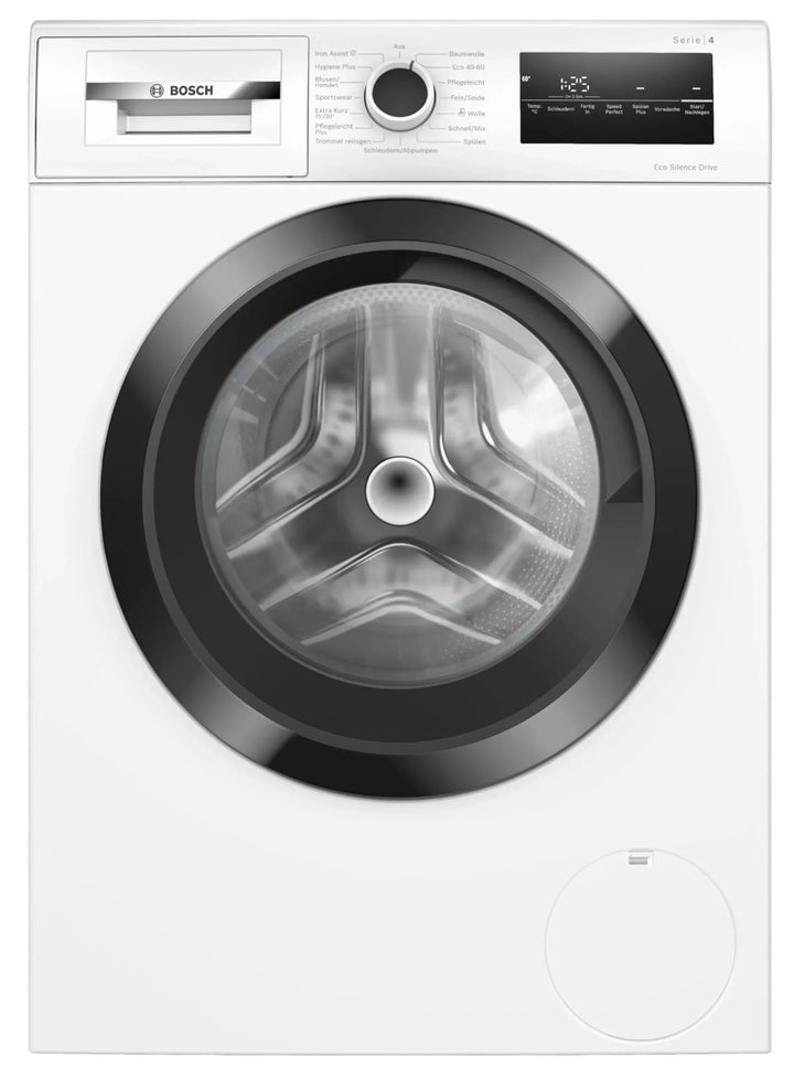 2025 Bosch WAN282K3, Serie 4, Lavadora de carga frontal, 8 kg, 1400 rpm, SpeedPerfect, máximo ahorro de energía y agua, función de añadir ropa, especialmente higiénica, AquaStop, IronAssist