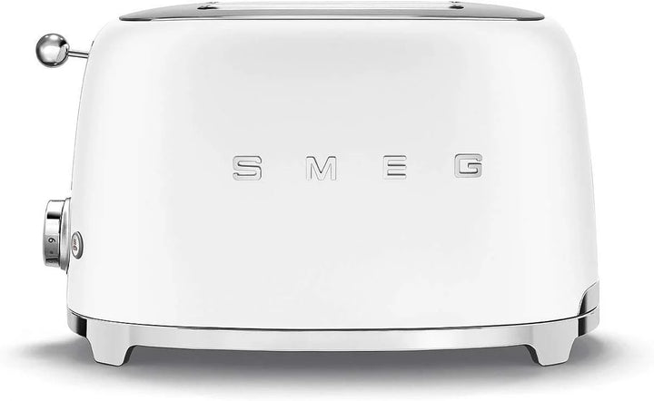 Smeg TSF01WHMEU Toaster for Two Slices of Bread and with a Power of 950 W TSF01WHMEU-white matt, Steel, Black
