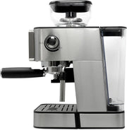 Jocca - Cafetera Espresso Semiautomática 20 Bar con Molinillo, Pantalla Táctil, 22 Niveles de Molienda, Vaporizador, Depósito 1,3L, 1450W, Acabado en cromado Acero Inoxidable