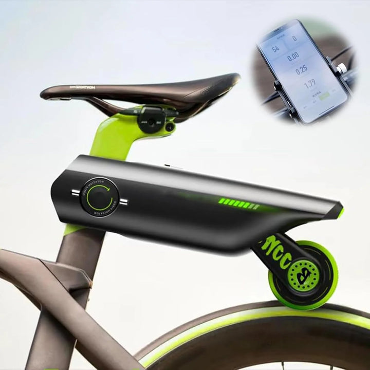 Kit ConversióN Bicicleta EléCtrica + Adaptador Tija SillíN 6 Velocidades, MáX. 15,5 Mph, 2 Kg Ligero De Transportar + Control De AplicacióN, Bueno Para Bicicletas MontañA Y Carretera