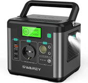 Generador Solar Portátil S160, 222Wh Estación de Energía, Salida de CA de 300W (Pico de 600W), Puerto USB-C de 65W, Batería Externa para Camping, Viajes, Pesca, RV