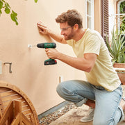 Bosch taladro percutor a batería EasyImpact 18V-40 (2x batería de 2,0 Ah, sistema de 18 V, set de destornilladores y brocas para madera, piedra y metal de 43 piezas, en caja)