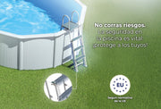 Piscina de Acero Elevada,Redonda con Aspecto Acero Blanco. Piscinas Desmontables para Jardín 350 x 120 cm - Piscina Gre KIT350ECO Fidji.