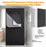 COSTWAY Tienda para Sauna de Infrarrojos con Silla Plegable