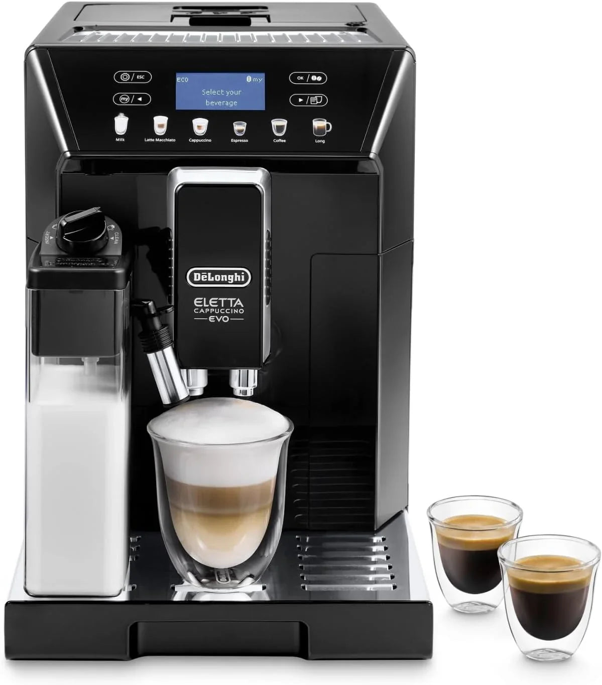 De'Longhi Eletta Evo - Cafetera Superautomática 6 Bebidas Negro