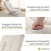 2025 Sillón relax Korsika en terciopelo acanalado