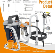 MAXXT Pistola Eléctrica de Pintura Airless, 1300W, Pulverizador para Vallas, Muebles, Paredes y Puertas