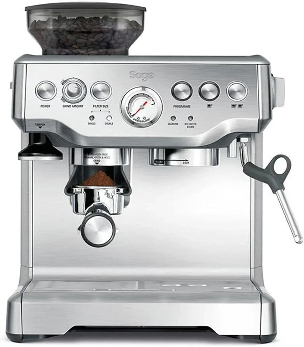 Sage - The Barista Express - Professional Coffee Maker with Manual Milk Frother and Integrated Grinder - Customizable Microfoam - Stainless Steel, Temperature Control Pitcher