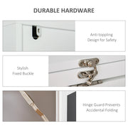Escritorio de Ordenador de Pared – Mesa de Estudio Abatible con Pizarra y Estantería, Blanco