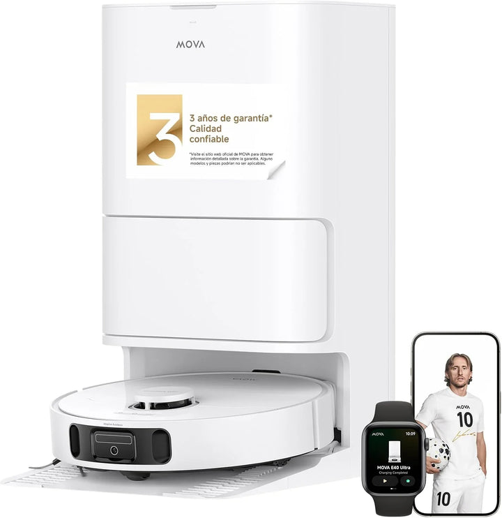 MOVA E40 Ultra, Robot Aspirador, Blanco