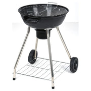 Barbacoa De Carbón Sobre Ruedas Negro 45 Cm Progarden