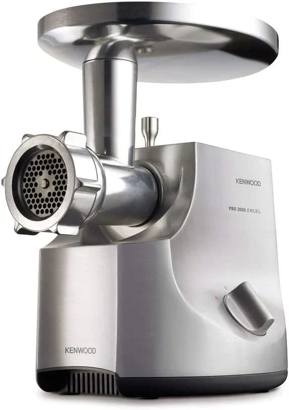 Kenwood Pro Food Mincer Electric Meat Mincer, 3 Discs Stainless Steel, 2 Speed, MG700, Power 2000W, Silver