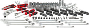 Einhell - Maletín de herramientas de 233 piezas (trinquetes, llaves combinadas, juego de brocas, enchufes, extensiones, uso versátil, compatibilidad de máquinas)