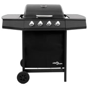 Barbacoa de gas con 4 fogones negra V0202