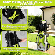 DEKOPRO Hidrolimpiadora de 2200 W Aplicable para El Hogar, El Jardín O El Coche, con Un Caudal de 360 L/h, Una Presión de 160 Bares, Y Equipada con Conectores Rápidos Y Boquillas Regulables