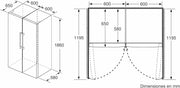 Bosch - Congelador Vertical NoFrost, Serie 4, alto 186 x ancho 60 cm, 242 L, Cajones BigBox para alimentos grandes, Sistema Multiairflow, Acero, GSN29VIEP