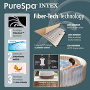 Intex 28428EX Spa hinchable, Beige, 6 Personas