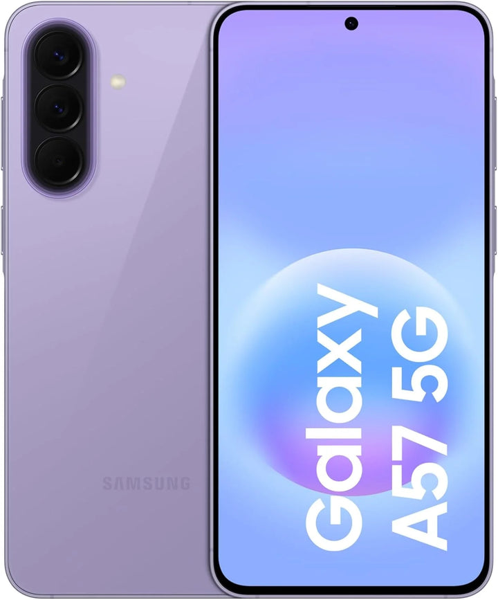 Samsung Galaxy A57 5G, 512GB, Móvil Fino con IA, 8GB, Gran Angular 50MP, Autonomía 2 Días, Batería 5000mAh, IP68, Garantía del Fabricante 3 Años + 1 Año Extra, Color Lila (Versión Española)