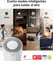 COWAY Purificador de aire HEPA para grandes espacios, AIRMEGA 450, Blanco