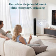 Levoit-Turmventilator mit Fortschrittlichem Schlafmodus-Ventilator leise 12Std Timer 4 Modi 5 Geschwindigkeiten-Automatikbetrieb mit Sensor-Oszillation Tower Fan mit Fernbedienung Weiß 92CM