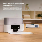 Cecotec Robot Aspirador con IA y Base Autovaciado de 3L Conga Y90 Pearl